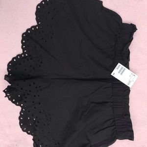 H&M Black Elastic Waist Shorts NWT